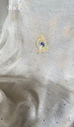 Load image into Gallery viewer, Women's Lakhnavi Handcrafted Mul Chanderi Unstitched Kurta And Dupatta Set - HONC0751469