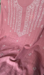 将图像加载到图库查看器中， Aarya Lucknowi Handcrafted Cotton Unstitched Chikankari Unstitched Unisex Kurta Fabric - HONC0544214