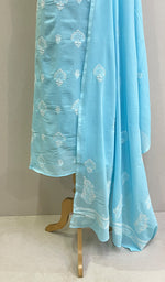 Load image into Gallery viewer, Women&#39;s Lakhnavi Handcrafted Cotton Chikankari Kurta And Dupatta Set - HONC0212223

