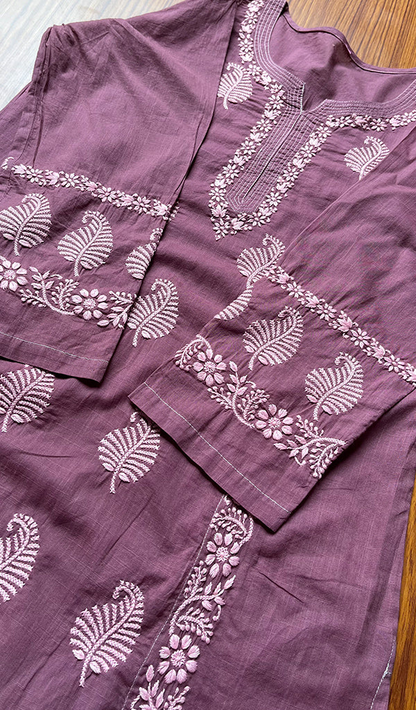Women's Lucknowi Handcrafted Cotton Chikankari Kurti - HONC0301049