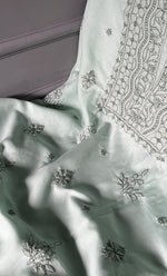 Load image into Gallery viewer, Farah Women's Lakhnavi Handcrafted Unstitched Cotton Chikankari Suit Material - HONC0265524