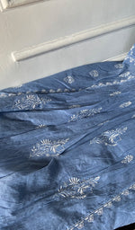 Load image into Gallery viewer, Women's Lakhnavi Handcrafted Mul Chanderi Unstitched Chikankari Full Suit - HONC0317048