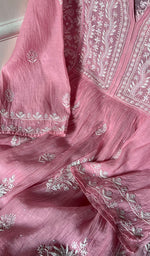 Load image into Gallery viewer, Women&#39;s Lakhnavi Handcrafted Mul Chanderi Semi - Stitched Kurta And Dupatta Set - HONC0293253

