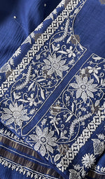 Load image into Gallery viewer, Women&#39;s Lakhnavi Handcrafted Mul Chanderi Semi - Stitched Kurta And Dupatta Set - HONC0SOLD
