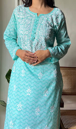 Load image into Gallery viewer, Women&#39;s Lucknowi Handcrafted Cotton Chikankari Kurti - HONC0290215
