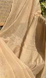 Load image into Gallery viewer, Women&#39;s Lakhnavi Handcrafted Mul Chanderi Chikankari Saree - HONC02557008
