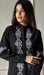 Load image into Gallery viewer, Women&#39;s Lucknowi Handcrafted Slub Cotton Chikankari Top - HONC0299183
