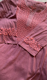 Load image into Gallery viewer, Women&#39;s Lucknowi Handcrafted Cotton Chikankari Kurti - HONC0301003
