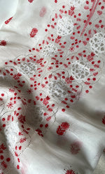 Load image into Gallery viewer, Women&#39;s Lakhnavi Handcrafted Pure Organza Chikankari Unstitched Kurta And Dupatta Set- HONC0320491
