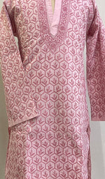 Load image into Gallery viewer, Men&#39;s Lucknowi Handcrafted Cotton Chikankari Kurta - HONC0200998
