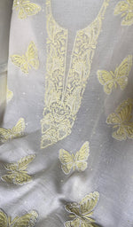 Load image into Gallery viewer, Titlee Women's Lakhnavi Handcrafted Mul Chanderi Unstitched Kurta And Dupatta Set - HONC0362618