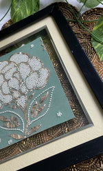将图像加载到图库查看器中， Elegant Hand-Embroidered Floral Art Frame - HONC0310976
