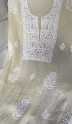 Load image into Gallery viewer, Women's Lakhnavi Handcrafted Mul Chanderi Kurta And Dupatta Set - HONC0374247