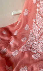 Load image into Gallery viewer, Women&#39;s Lucknowi Handcrafted Kota Cotton Chikankari Unstitched Kurta And Dupatta Set - HONC0303992

