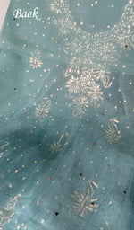 Load image into Gallery viewer, Marifa Women's Lakhnavi Handcrafted Pure Organza Chikankari Unstitched Kurta And Dupatta Set- HONC0365761