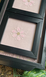 Load image into Gallery viewer, Handcrafted Chikankari Tray with Two Coasters – Wooden Frame - HONC0254755
