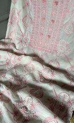 将图像加载到图库查看器中， Women&#39;s Lakhnavi Handcrafted Maheshwari Mul Chanderi Unstitched Kurta And Dupatta Set- HONC0286817
