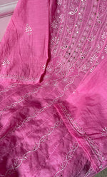Load image into Gallery viewer, Women&#39;s Lakhnavi Handcrafted Chanderi Silk Semi - Stitched Anarkali And Dupatta Set - HONC0273158

