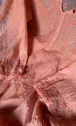 将图像加载到图库查看器中， Women&#39;s Lakhnavi Handcrafted Mul Chanderi Semi - Stitched Kurta And Dupatta Set - HONC0298173

