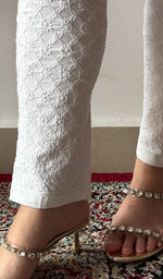 Lakhnavi Handcrafted Cotton Chikankari Pant - HONC0346721
