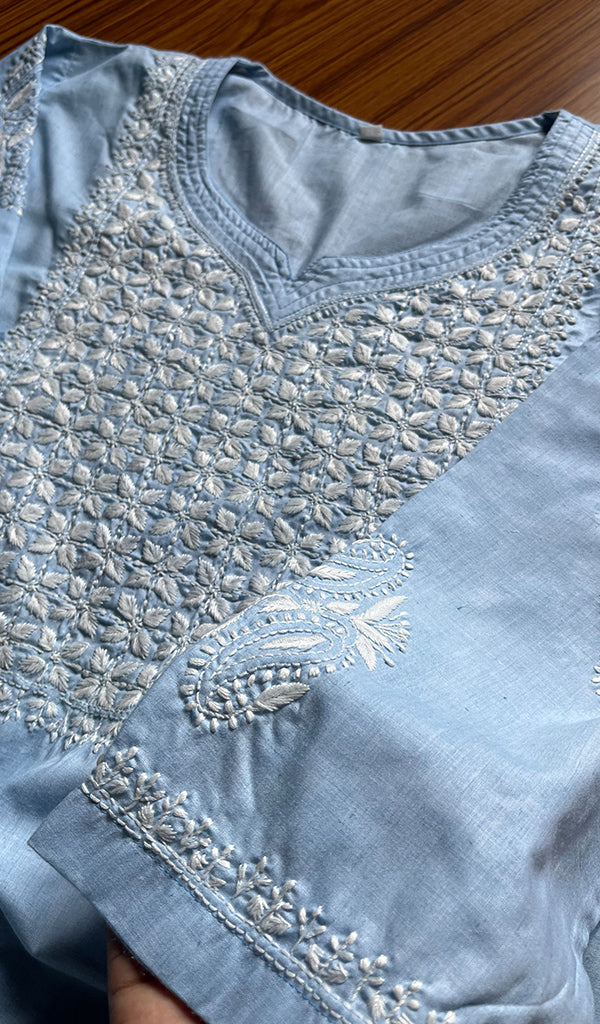 Women's Lucknowi Handcrafted Cotton Chikankari Kurti - HONC0301006