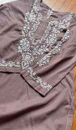 Load image into Gallery viewer, Women&#39;s Lucknowi Handcrafted Cotton Chikankari Kurti - HONC0301004
