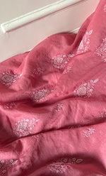 Load image into Gallery viewer, Women&#39;s Lakhnavi Handcrafted Mul Chanderi Unstitched Chikankari Full Suit Material - HONC0295753
