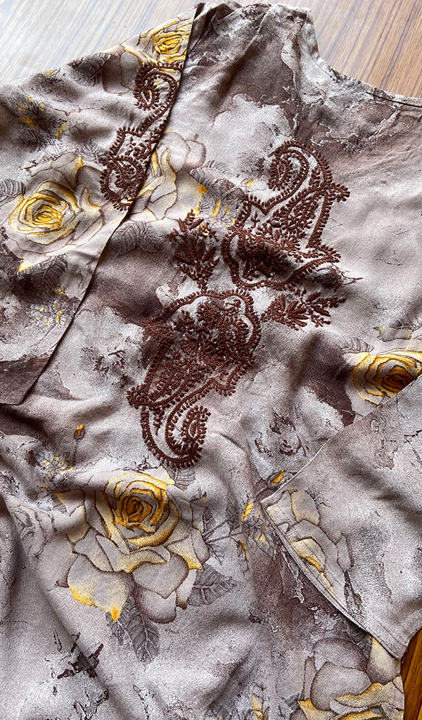 Women's Lakhnavi Handcrafted Cotton Chikankari Kurti - NC4112