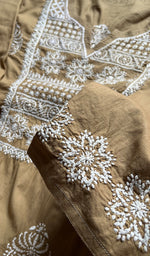 将图像加载到图库查看器中， Women&#39;s Lucknowi Handcrafted Cotton Chikankari Kurti - HONC0301042
