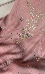 将图像加载到图库查看器中， Women's Lakhnavi Handcrafted Mul Chanderi Unstitched Chikankari Full Suit Material - HONC0328517