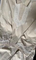 Load image into Gallery viewer, Men&#39;s Lucknowi Handcrafted Cotton Chikankari Kurta - HONC0298262
