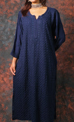 将图像加载到图库查看器中， Women&#39;s Lucknowi Handcrafted Modal Cotton Chikankari Kurti - HONC0327123

