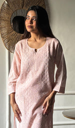 将图像加载到图库查看器中， Shejali Women's Lakhnavi Handcrafted Cotton Chikankari Kurti - HONC0344144