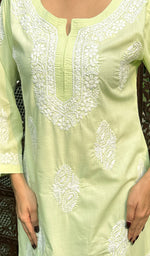 Load image into Gallery viewer, Zoha Women&#39;s Lucknowi Handcrafted Cotton Chikankari Kurti - HONC0234245
