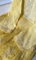 Load image into Gallery viewer, Women&#39;s Lakhnavi Handcrafted Mul Chanderi Semi - Stitched Kurta And Dupatta Set - HONC0289398
