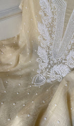 Load image into Gallery viewer, Women's Lakhnavi Handcrafted Mul Chanderi Unstitched Kurta And Dupatta Set - HONC0358262