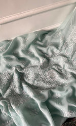 将图像加载到图库查看器中， Women's Lakhnavi Handcrafted Unstitchd Mul Chanderi Kurta And Dupatta Set - HONC0329031