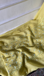 Load image into Gallery viewer, Women's Lakhnavi Handcrafted Mul Chanderi Unstitched Kurta And Dupatta Set - HONC0344343