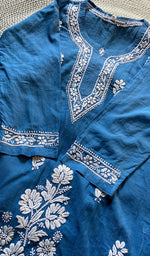 将图像加载到图库查看器中， Women&#39;s Lucknowi Handcrafted Cotton Chikankari Kurti - HONC0301056
