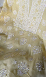 Load image into Gallery viewer, Women&#39;s Lakhnavi Handcrafted Unstitched Cotton Chikankari Suit Material - HONC0317402
