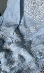 Load image into Gallery viewer, Women&#39;s Lakhnavi Handcrafted Mul Chanderi Semi - Stitched Kurta And Dupatta Set - HONC0308698
