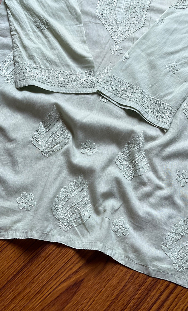 Women's Lakhnavi Handcrafted Cotton Chikankari Top -  HONC0214054