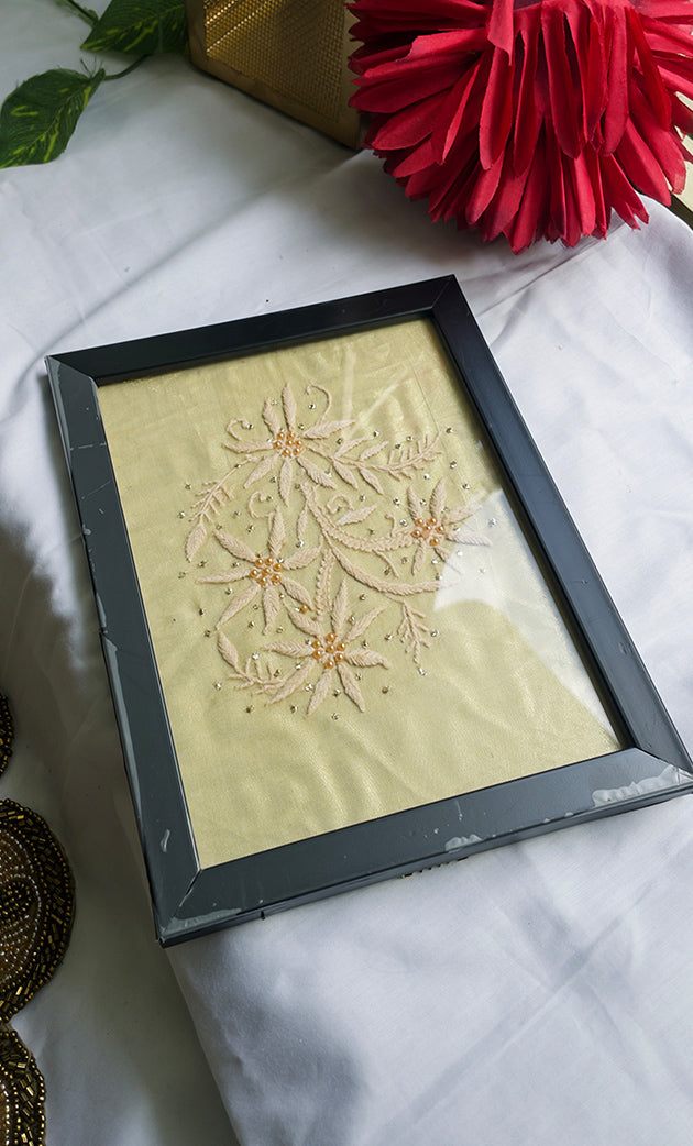 Elegant Handcrafted Chikankari Wall Frame – HONC0269427