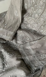 Load image into Gallery viewer, Women&#39;s Lakhnavi Handcrafted Mul Chanderi Semi - Stitched Kurta And Dupatta Set - HONC0296168
