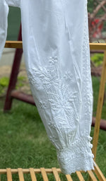 Load image into Gallery viewer, Women&#39;s Lucknowi Handcrafted Cotton Chikankari Pant - HONC0281326
