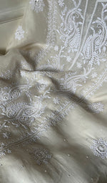 Load image into Gallery viewer, Women&#39;s Lakhnavi Handcrafted Pure Organza Chikankari Unstitched Kurta And Dupatta Set- HONC0300417

