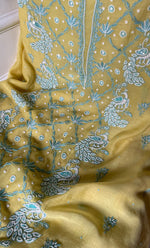 Load image into Gallery viewer, Women&#39;s Lakhnavi Handcrafted Unstitched Mul Chanderi Kurta And Dupatta Set - HONC0295586
