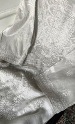 Load image into Gallery viewer, Women's Lakhnavi Handcrafted Tissue Chanderi Semi-Stitched Kurta And Dupatta Set - HONC0323646