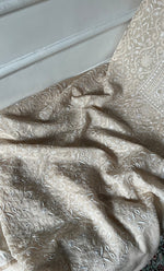 Load image into Gallery viewer, Women's Lakhnavi Handcrafted Unstitched Munga Silk Chikankari Kurta And Dupatta Set- HONC0337754