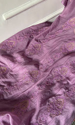 Load image into Gallery viewer, Javeria Women's Lakhnavi Handcrafted Mul Chanderi Unstitched Kurta And Dupatta Set- HONC0326153
